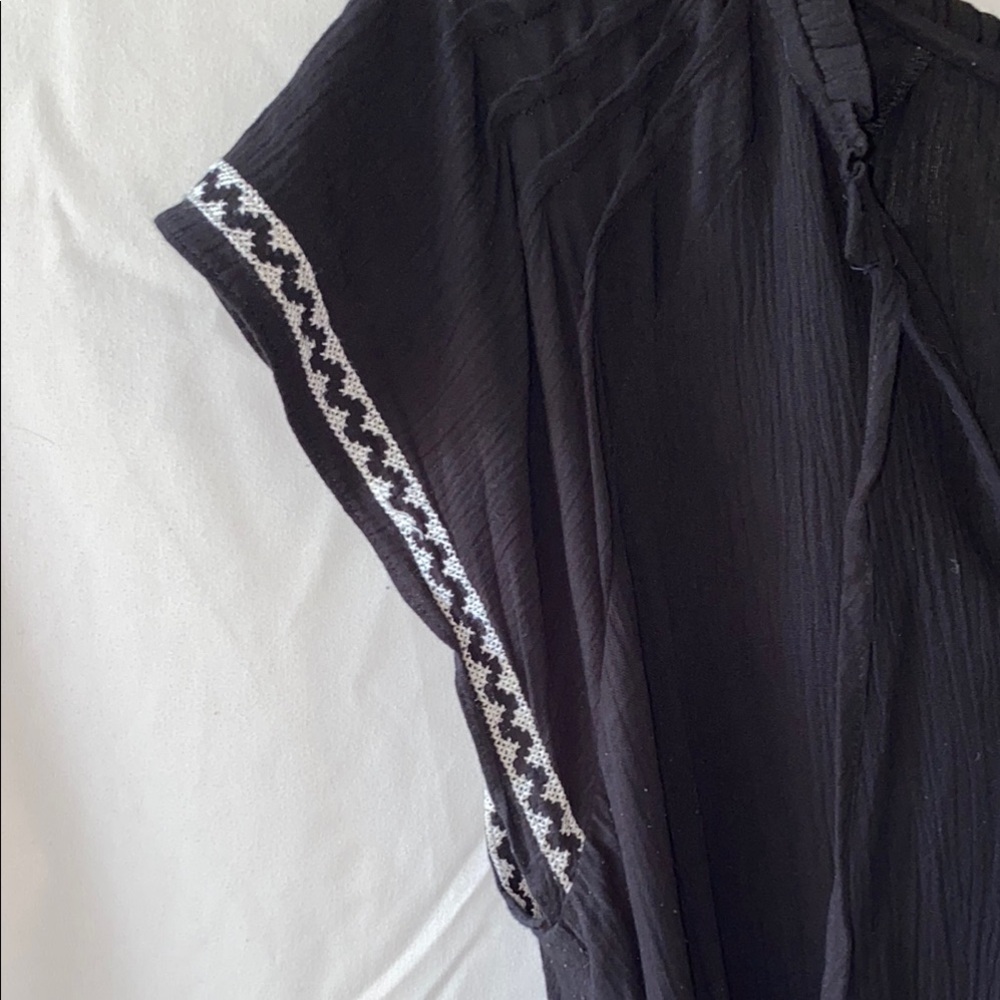 CeCe Black Jumpsuit with Waist Tie - Picture 6 of 12